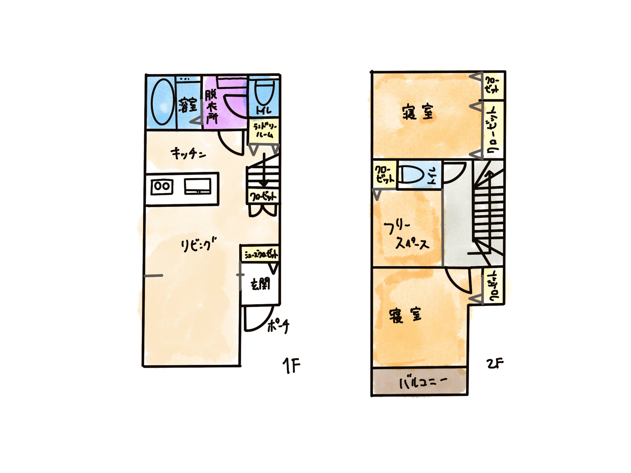 縦長の間取り図