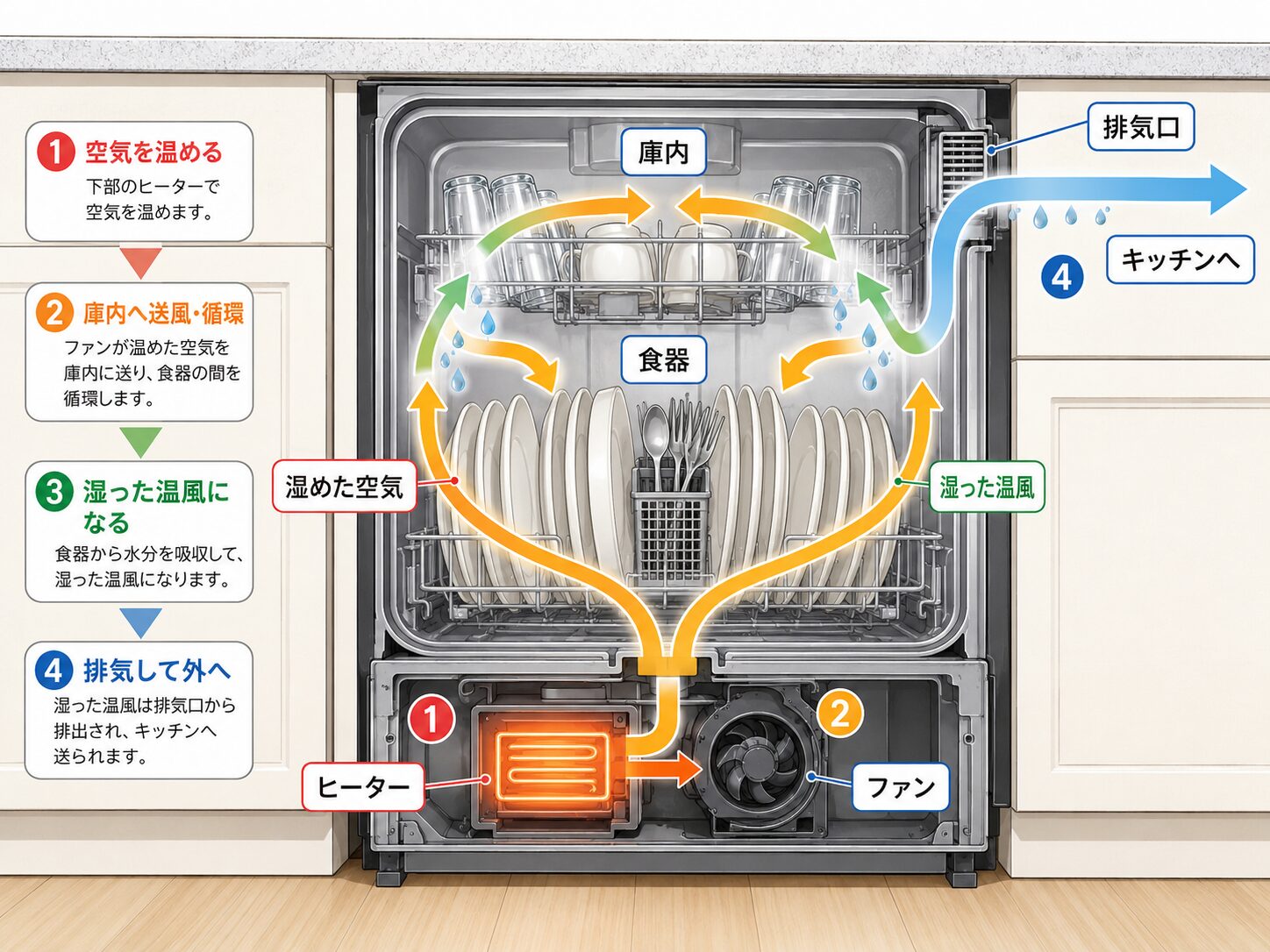 食洗器断面イメージ